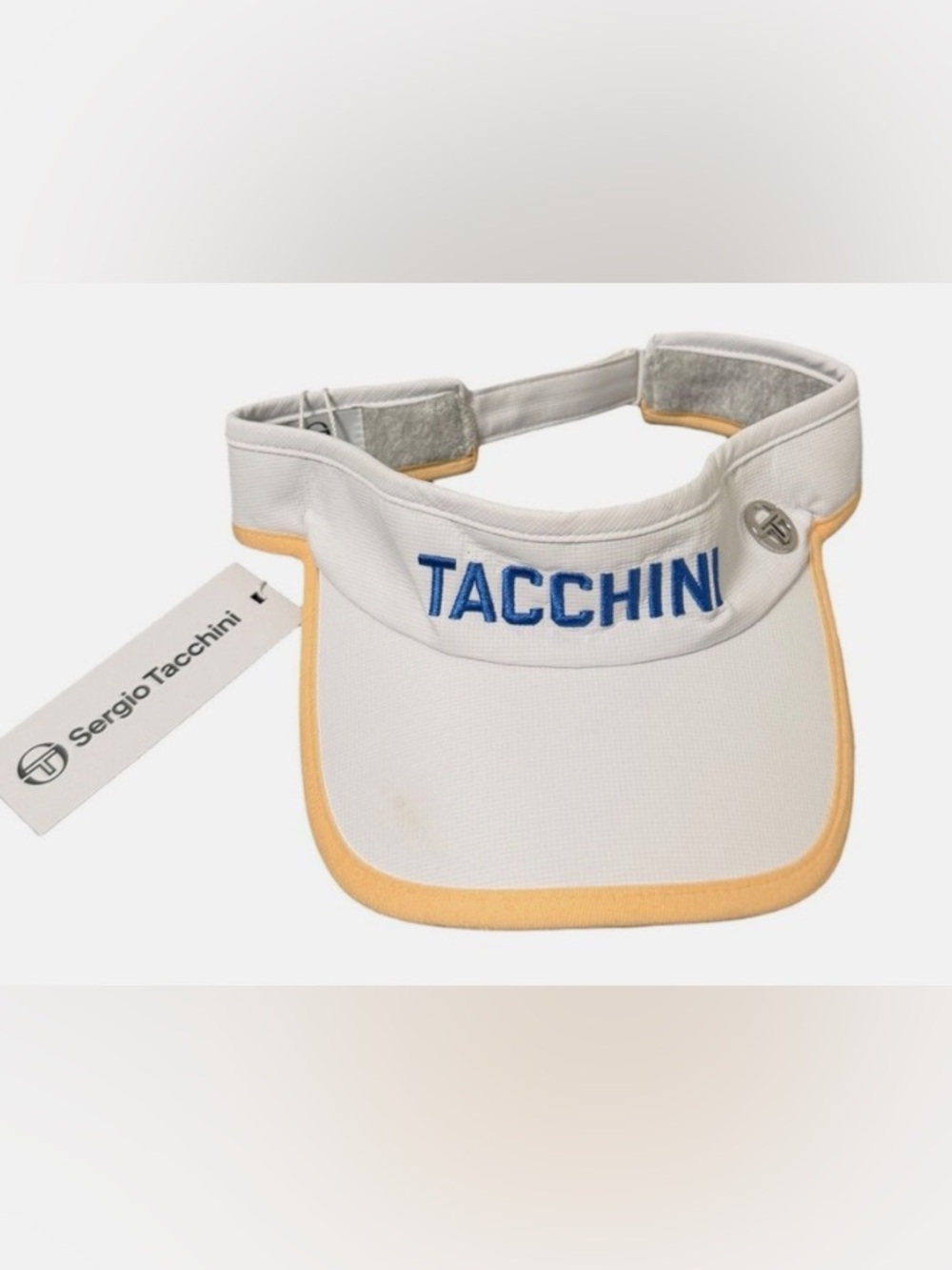 Tacchini Sports Visor Unisex Terry Cloth Sweatband Ripstop Fabric NWT 0rig: $48